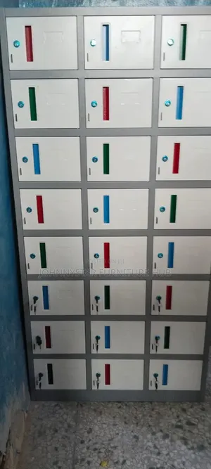 Stuffzy 24 Doors Metal Lockers With Follow Come Key and Padlock Space