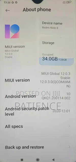 Xiaomi Redmi Note 8 128 GB Blue