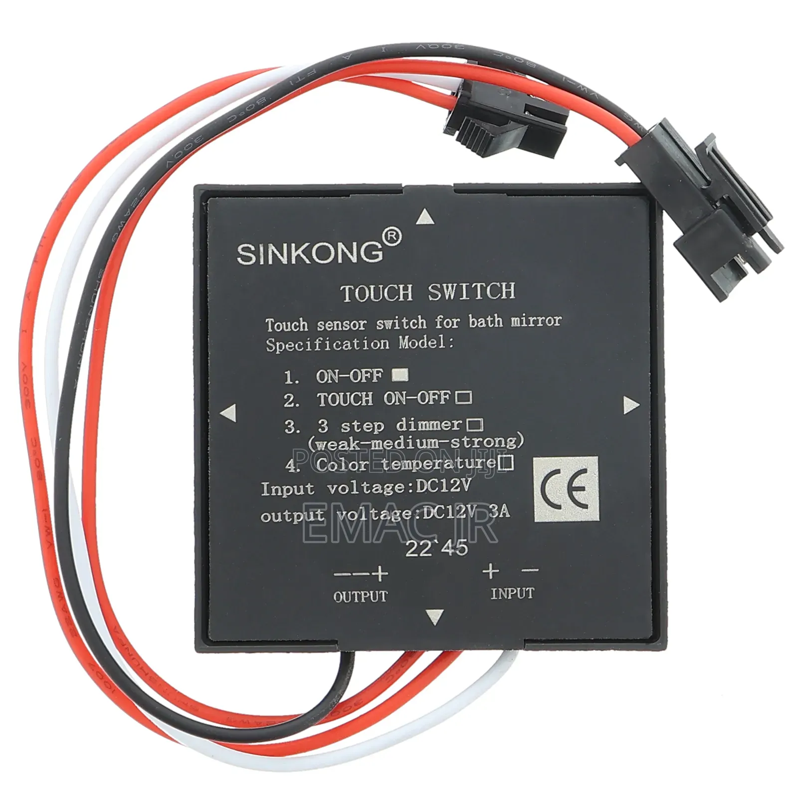 Sinkong Touch Sensor Switch for Bathroom Mirrors With Led Lighting