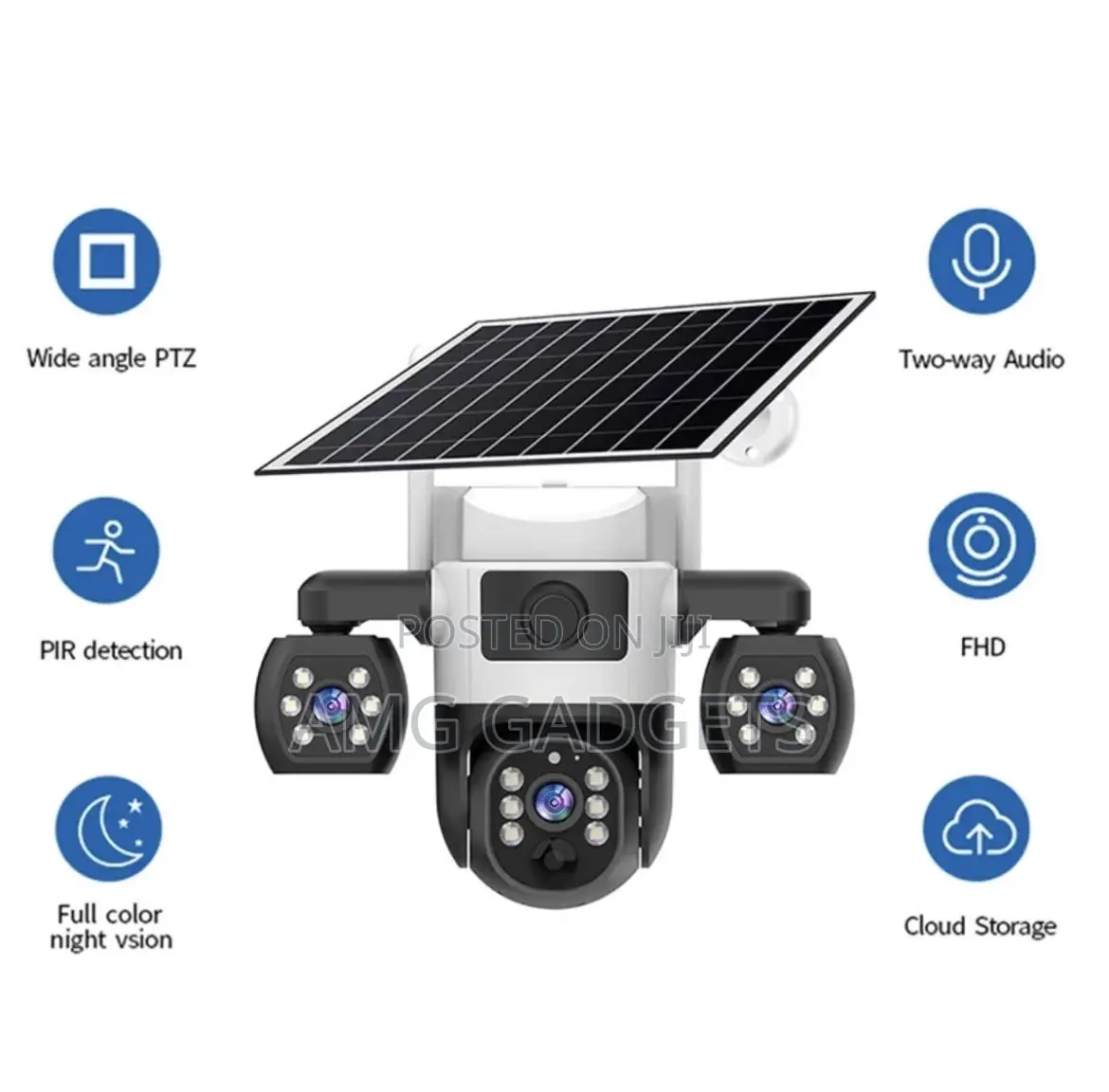Triple Lenses Security Camera