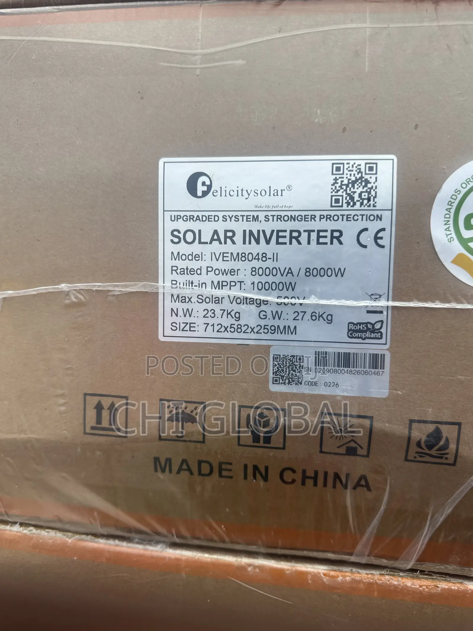 Felicity 8kva 48v Hybrid Inverter