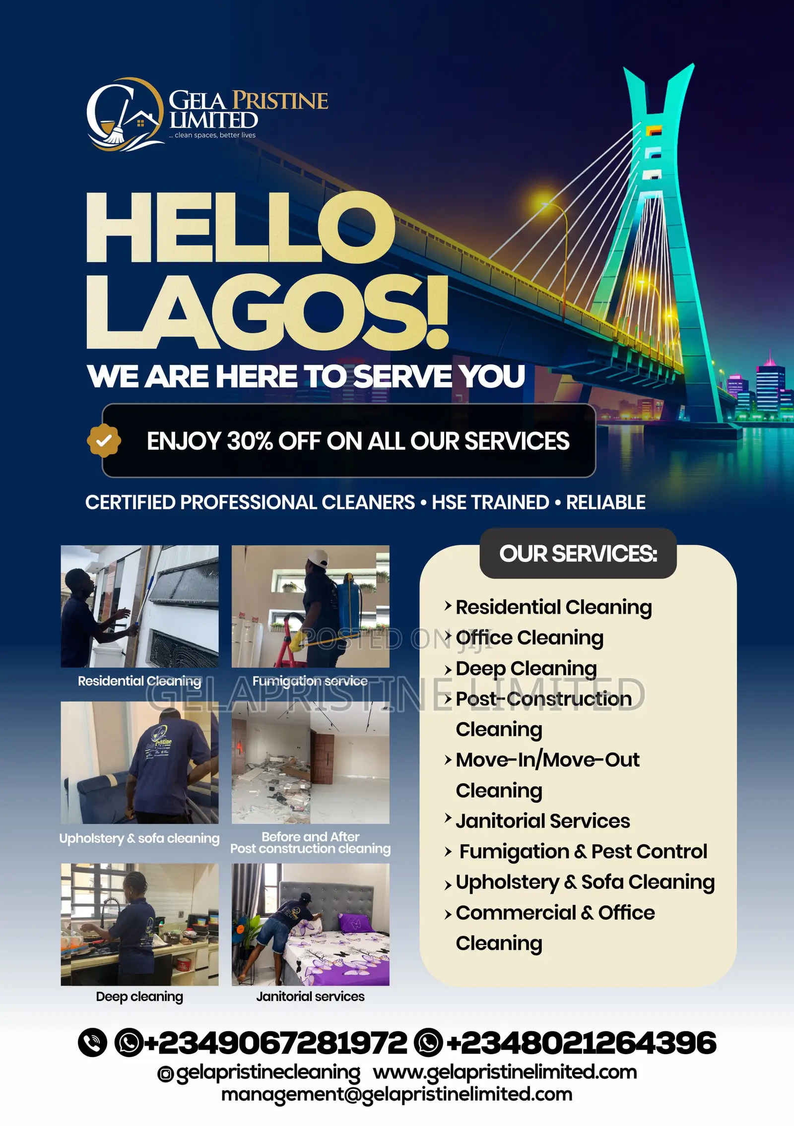 Professional Home, Office Deep Cleaning Services in Lagos