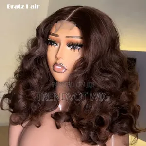 16inches Brown Glueless Human Hair Wig