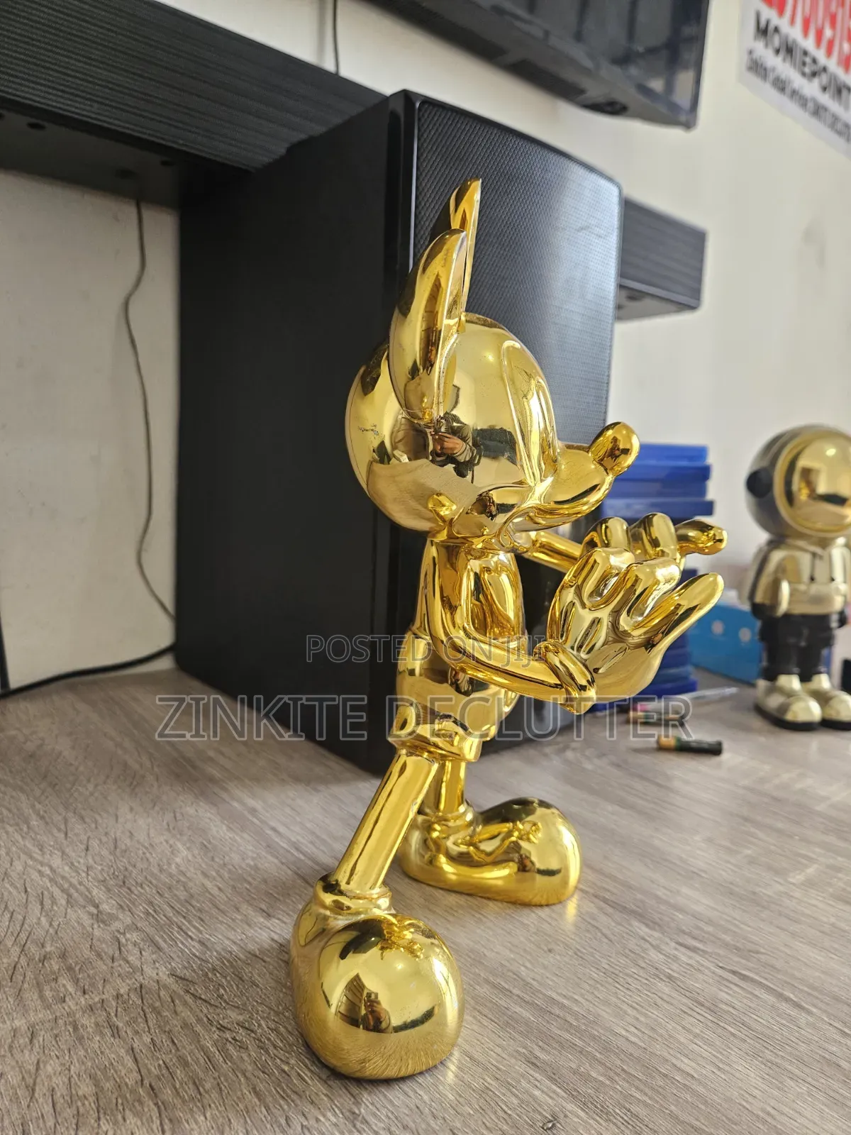 Gold Mickey Mouse Decorative Sculpture