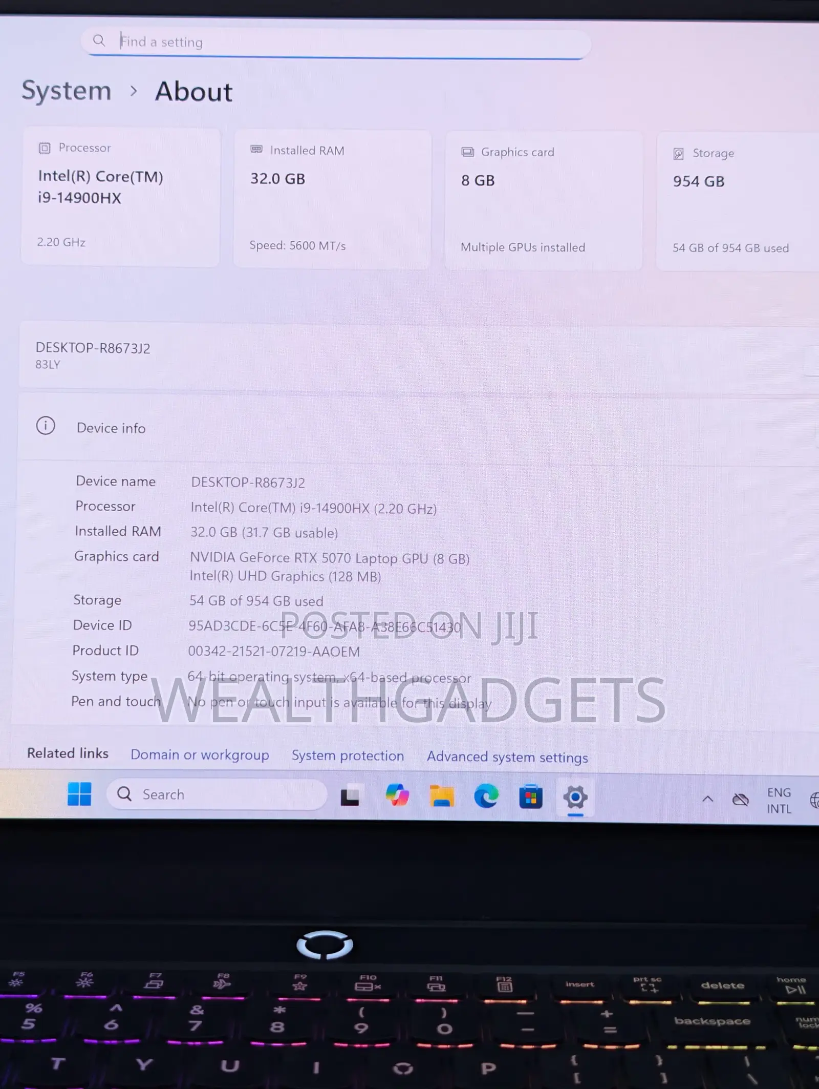 Laptop Lenovo Legion 5 32GB Intel Core i9 SSD 1T