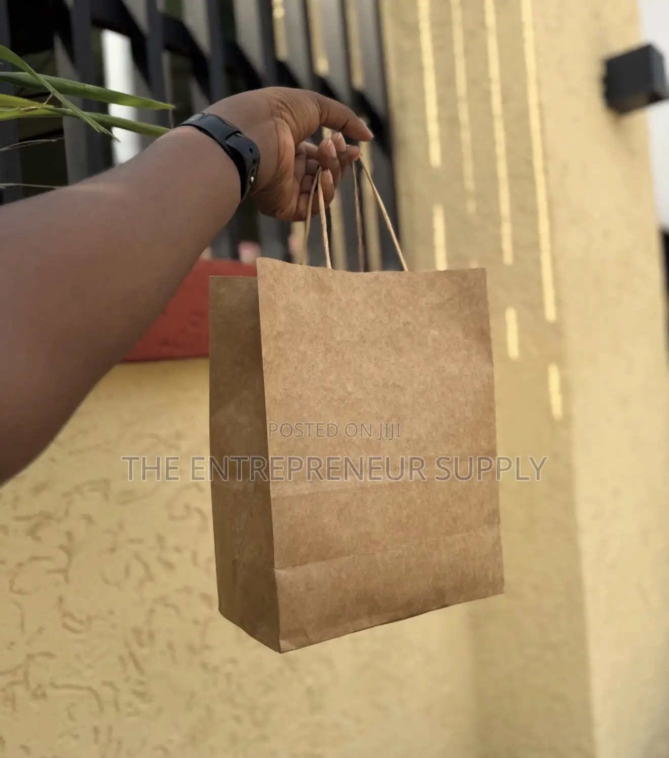 Kraft Paper Bag With Handle (100pcs)