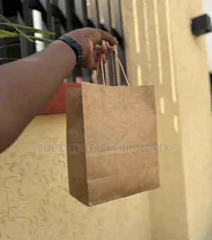 Kraft Paper Bag With Handle (100pcs)
