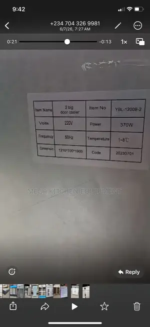 Full Capacity 4 Door Freezer.