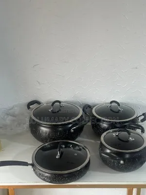 Hf8811 Non-Stick Pot Set 20 24 26 28cm Cookware With Glass Lids