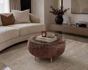 Coffee Table With Glass Top for Living Room and Bedroom