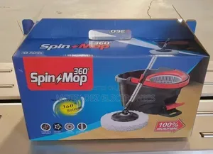 High Quality 360° Rotating Microfibre Spin Mop With Rubber Bucket