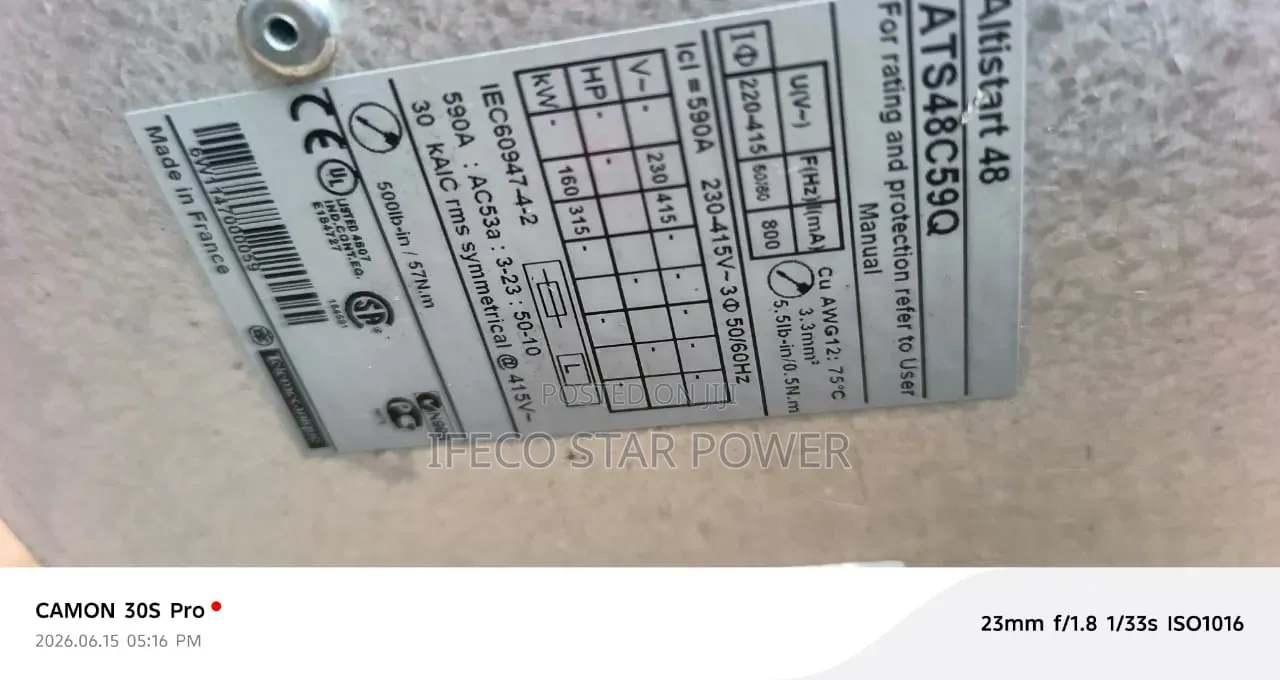 Schneider Soft Starter 315kw 3phase