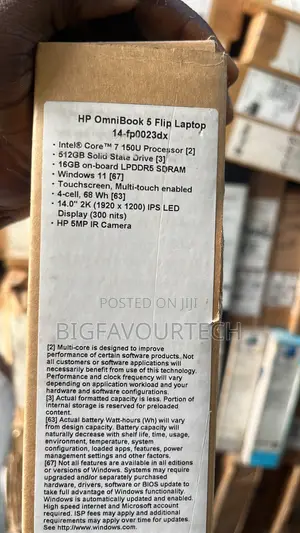 New Laptop HP OmniBook 5 14" 16GB Intel Core i7 SSD 512GB
