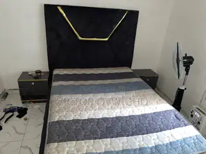 Bed and Bed Frame Plus Two Drawer