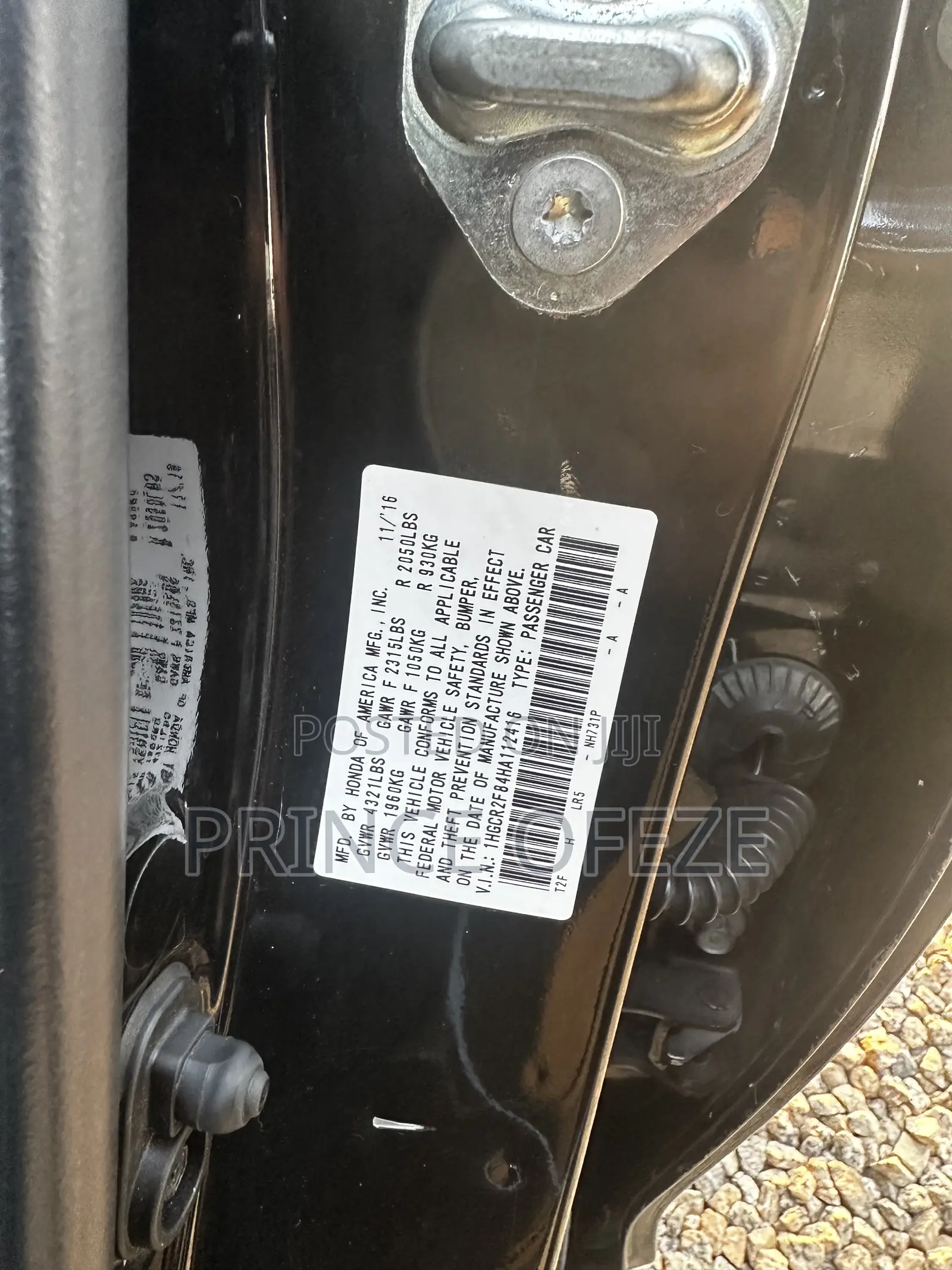 Honda Accord 2017 Black