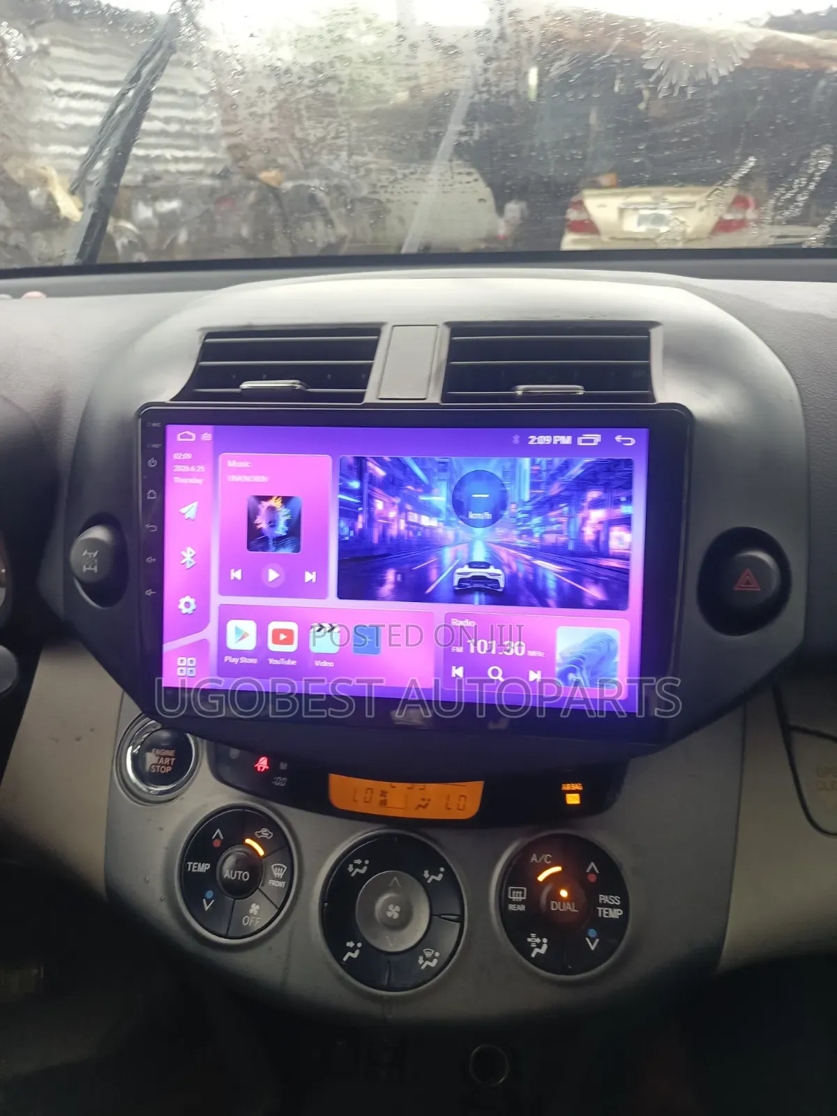 Toyota Rav4 2008/2011 Android Screen With AC Vent Chrome / GPS (Map)