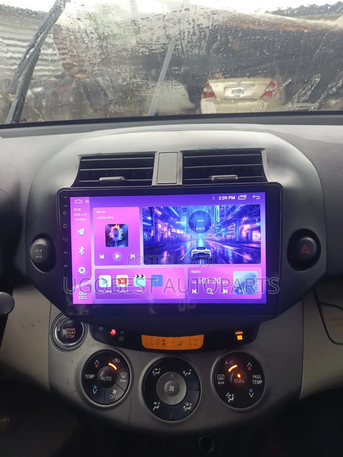 Toyota Rav4 2008/2011 Android Screen With AC Vent Chrome / GPS (Map)