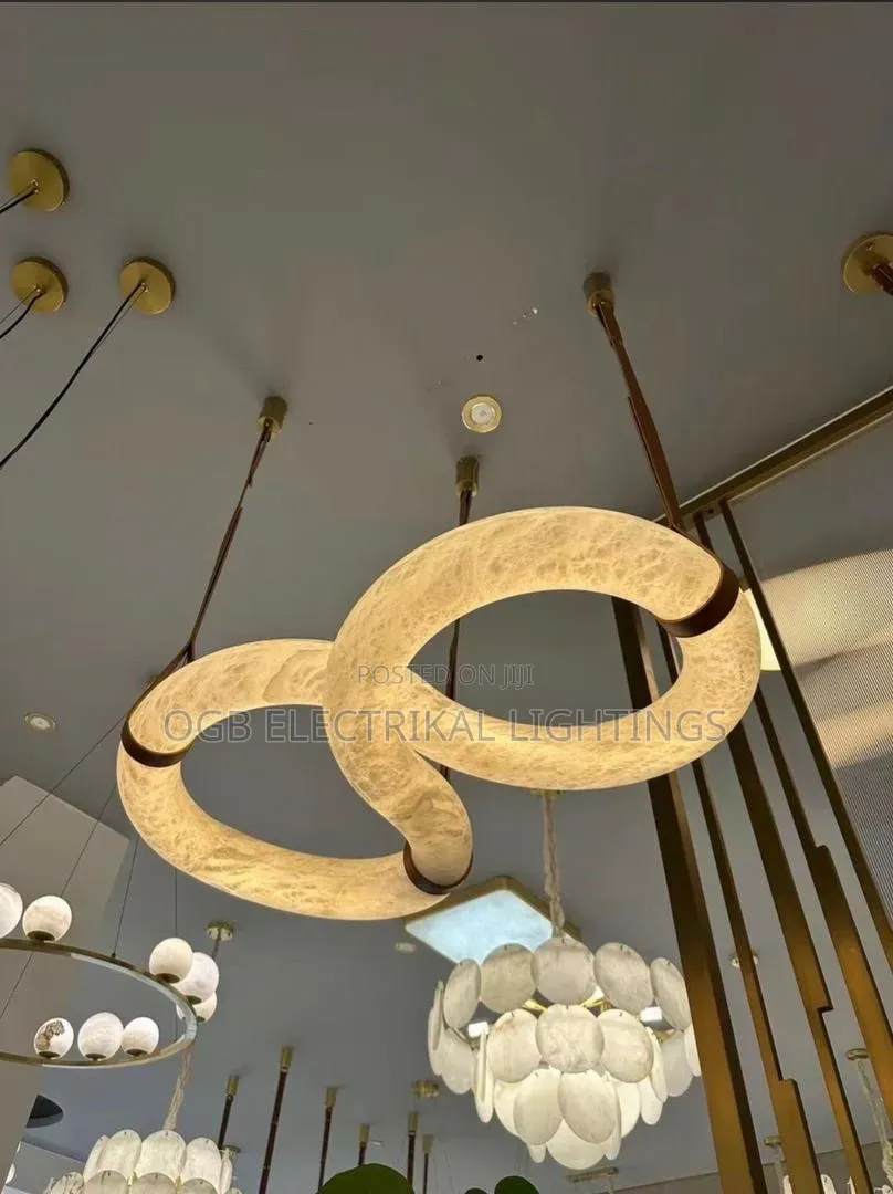 Dinning Alabaster Shaped Chandelier