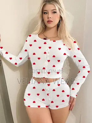 2-piece Ladies Pajama Set – Love Print
