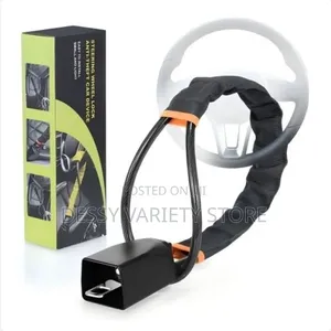 Universal Steering Wheel Lock Anti-Theft Device - Black