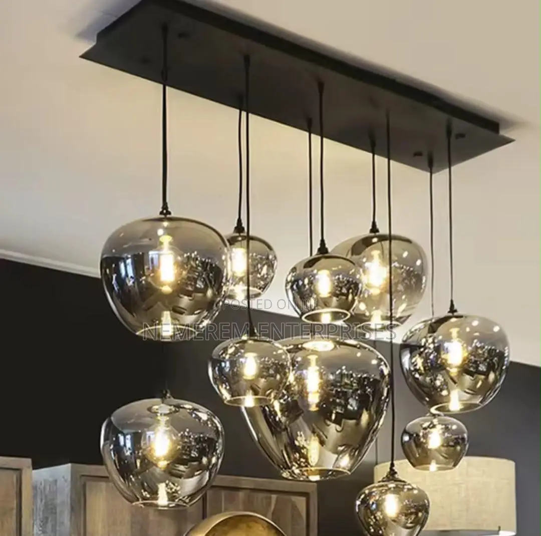 Modern 10-Light Luxury Glass Globe Chandelier