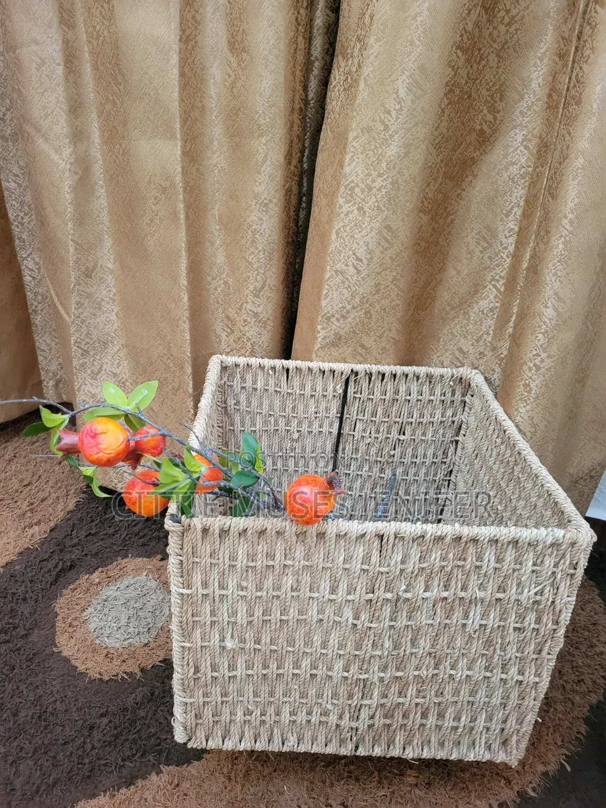 Big Raffia Rope Basket