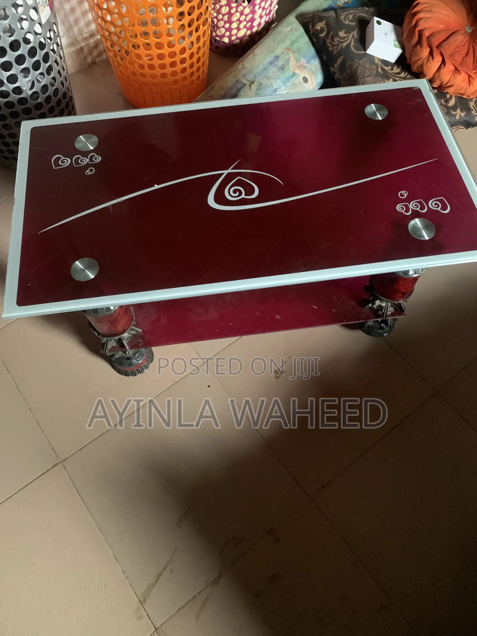 Clean Used Glass Centre Table