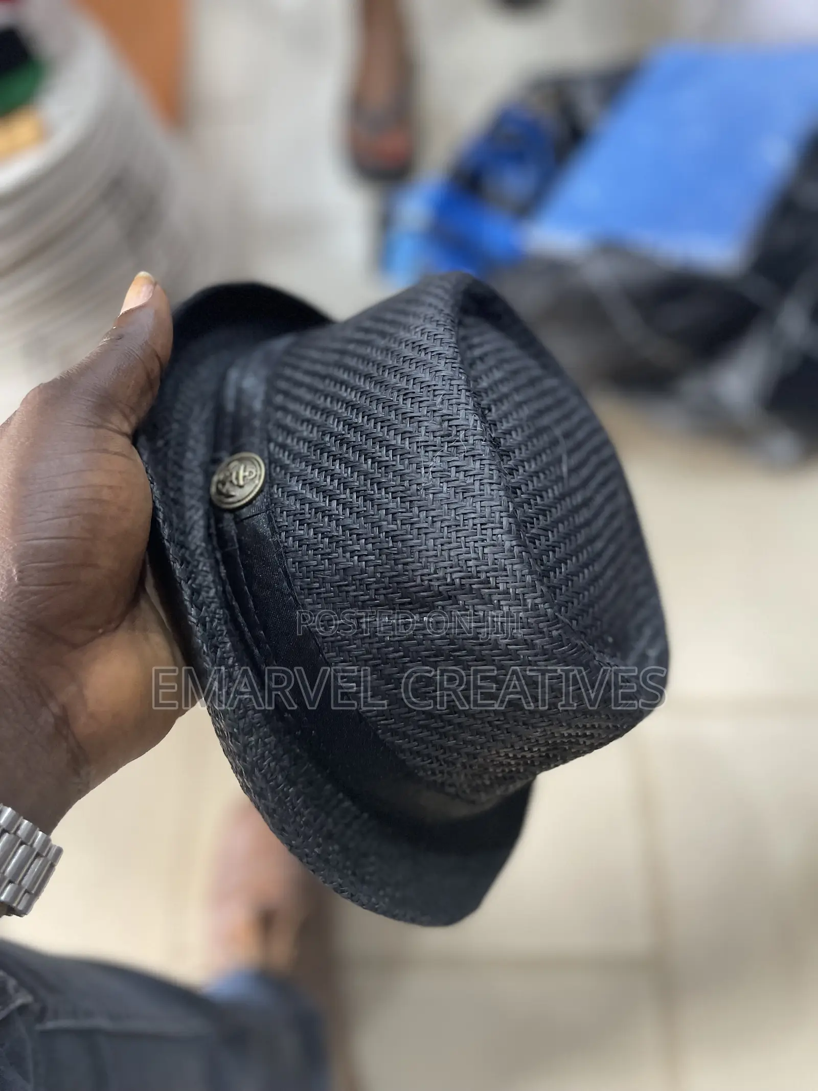 Classic Straw Bowler Hat Retro Hat