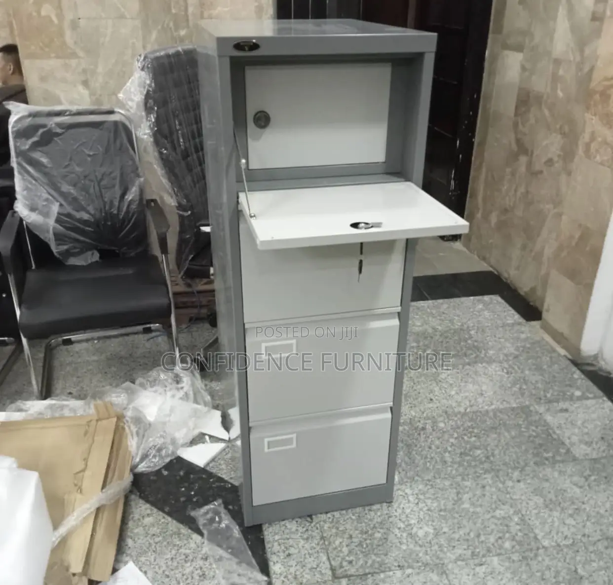 Metal Cabinet With Private Safe