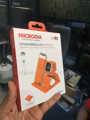 Microdia Chargingstation Folio, 23w 3-in-1 Portable, Foldable Charger