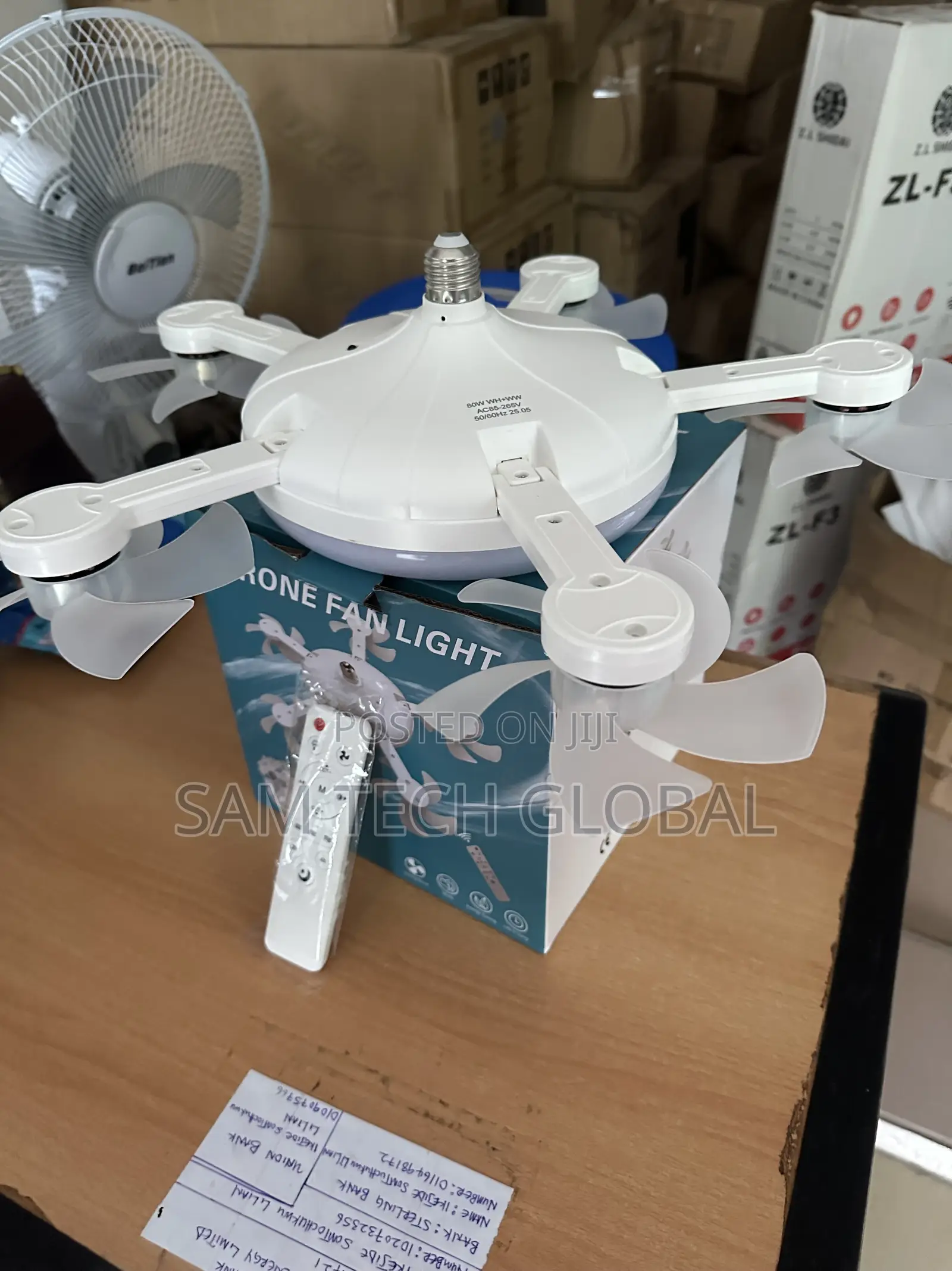 25w Light and 5 Drones Fans