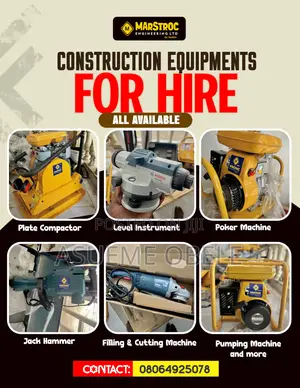 Construction Equipments for Hire