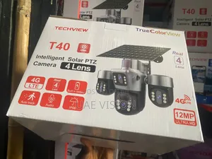 T40 4 Lens Solar Camera V380 Smart Ai 12mp High Quality