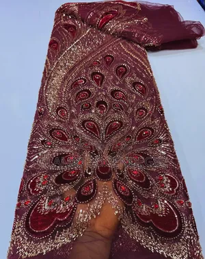 Classic Velvet Lace With Hand Beaded