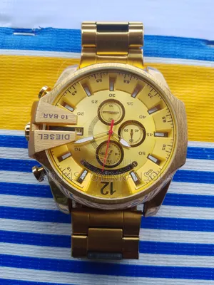 Original Diesel Gold Stainless Steel Wrist Watch – Never Worn