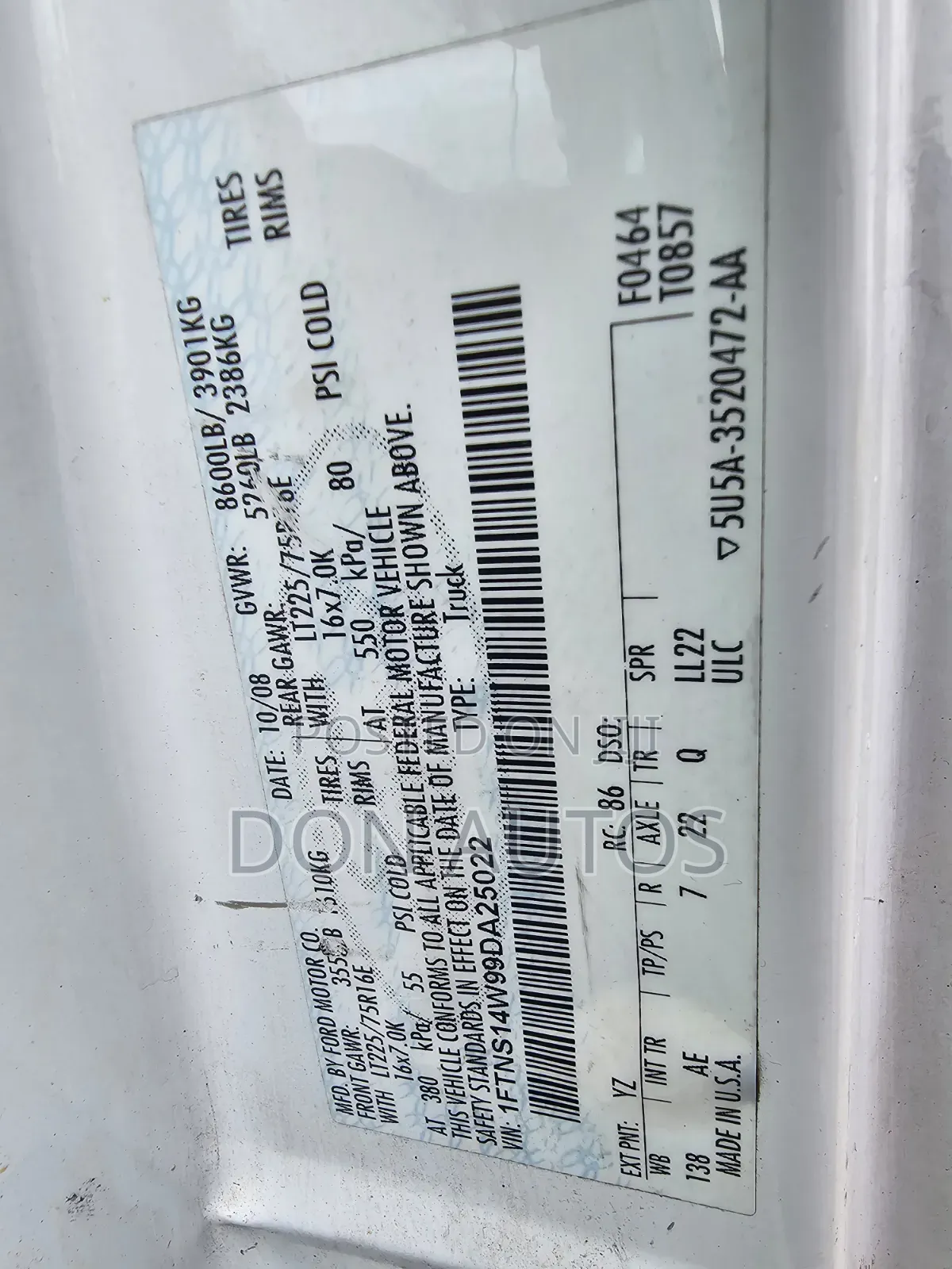 Ford E350 2009 White