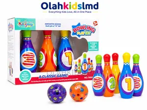 Kingsport Bowling Play Set – 6 Pins 2 Balls, Indoor/Outdoor, 3+