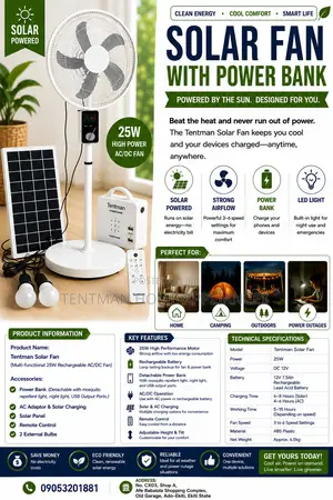 Tentman Solar Fan