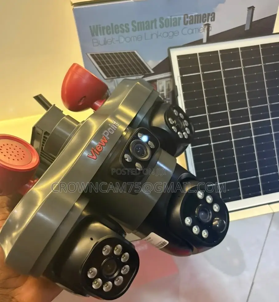 Latest V380 12mp Triple Len 4g PTZ Solar Security Camera