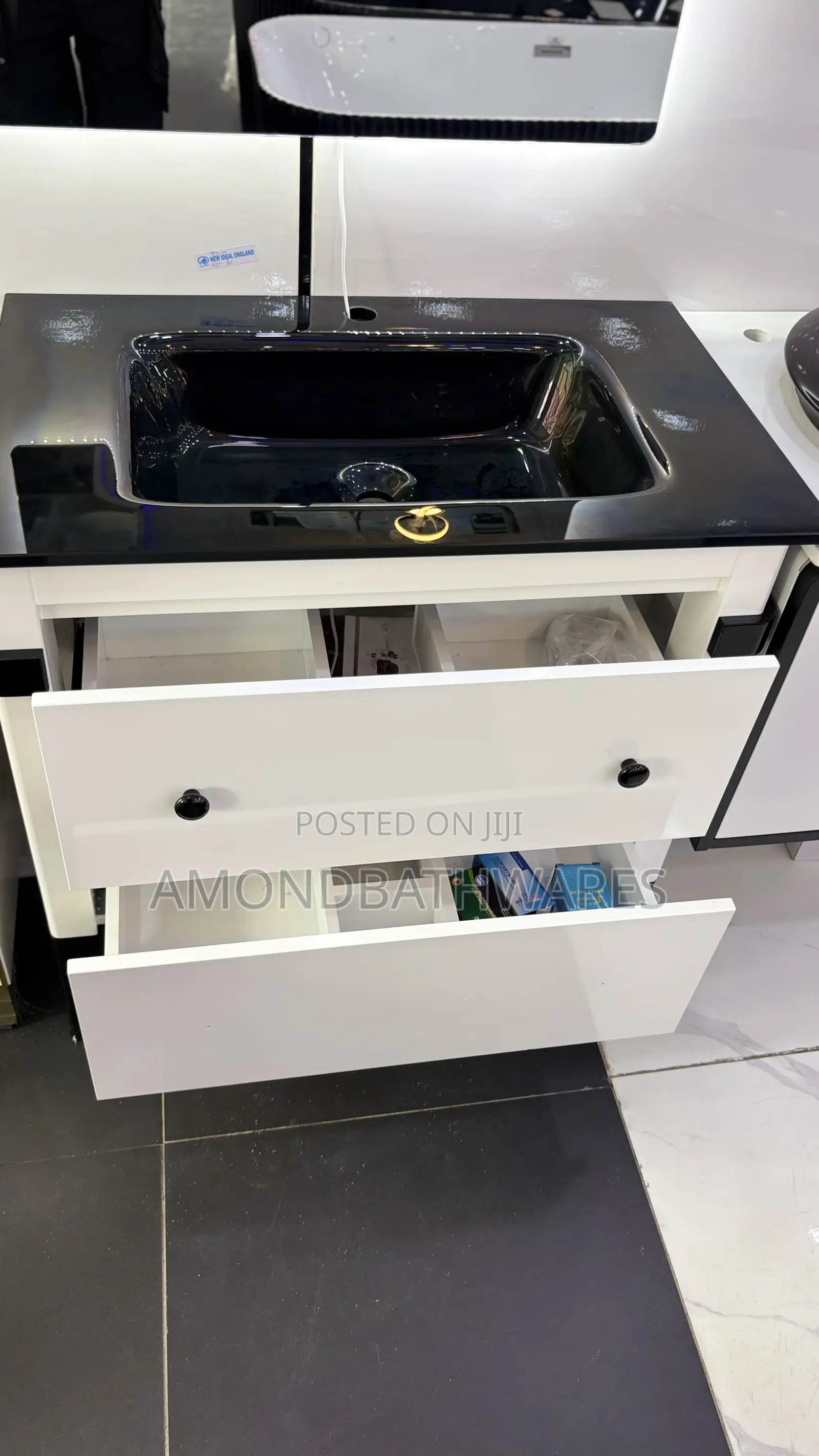 White Black PVC Cabinet 0006