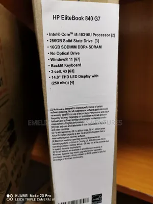 New Laptop HP EliteBook 840 G7 16GB Intel Core i5 SSD 256GB