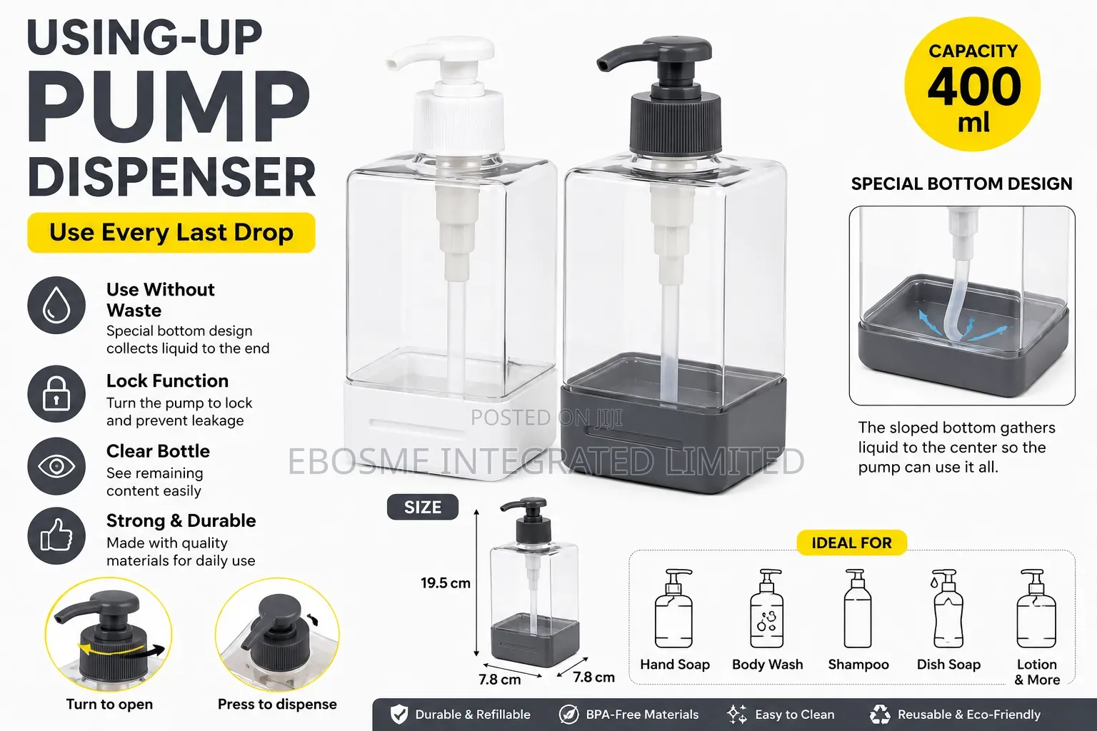 Using -Up Pump Dispenser