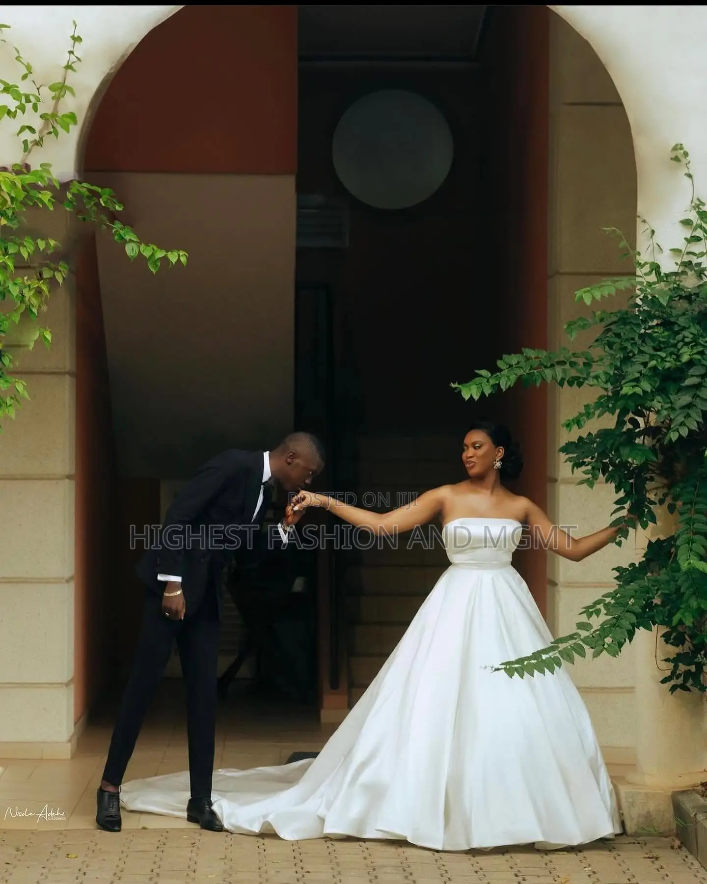 Structured Satin Ballgown Tailored Peak-Lapel Tuxedo