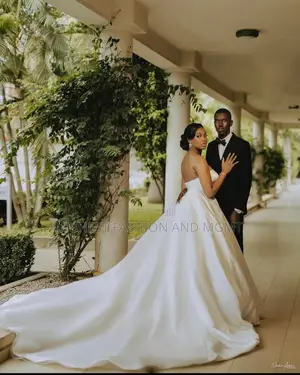 Structured Satin Ballgown Tailored Peak-Lapel Tuxedo