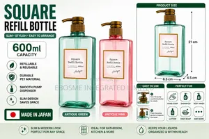 Square Slim Refillable Pump Bottle