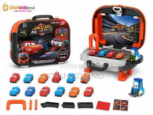 Uncle Bai Racing Team Trolley Case – 20pc Car Set With Track, 3+