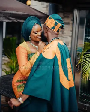Gold Lace Velvet Gown Tailored Traditional Gold Agbada