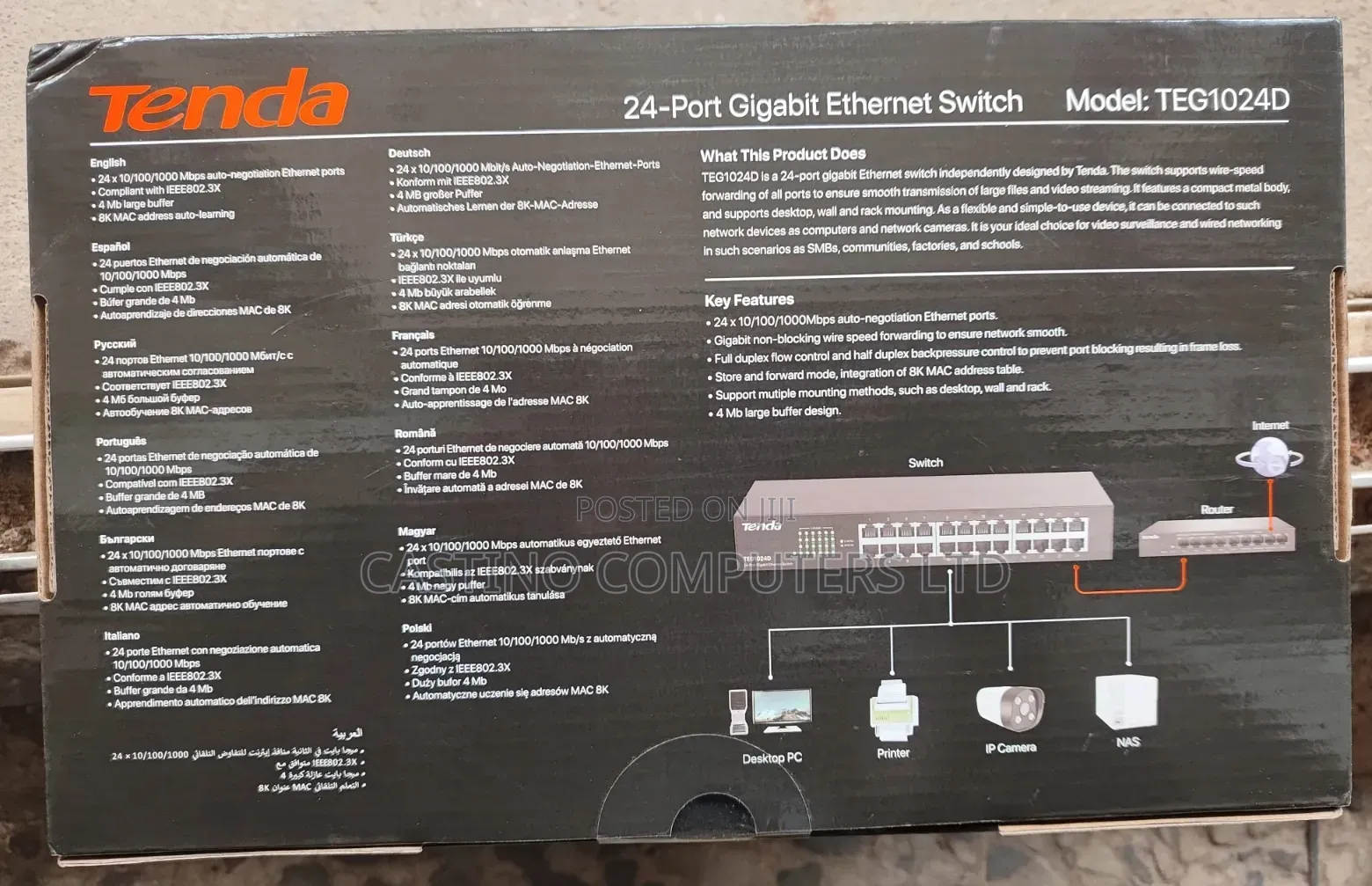 24port Gigabit Tenda Switch