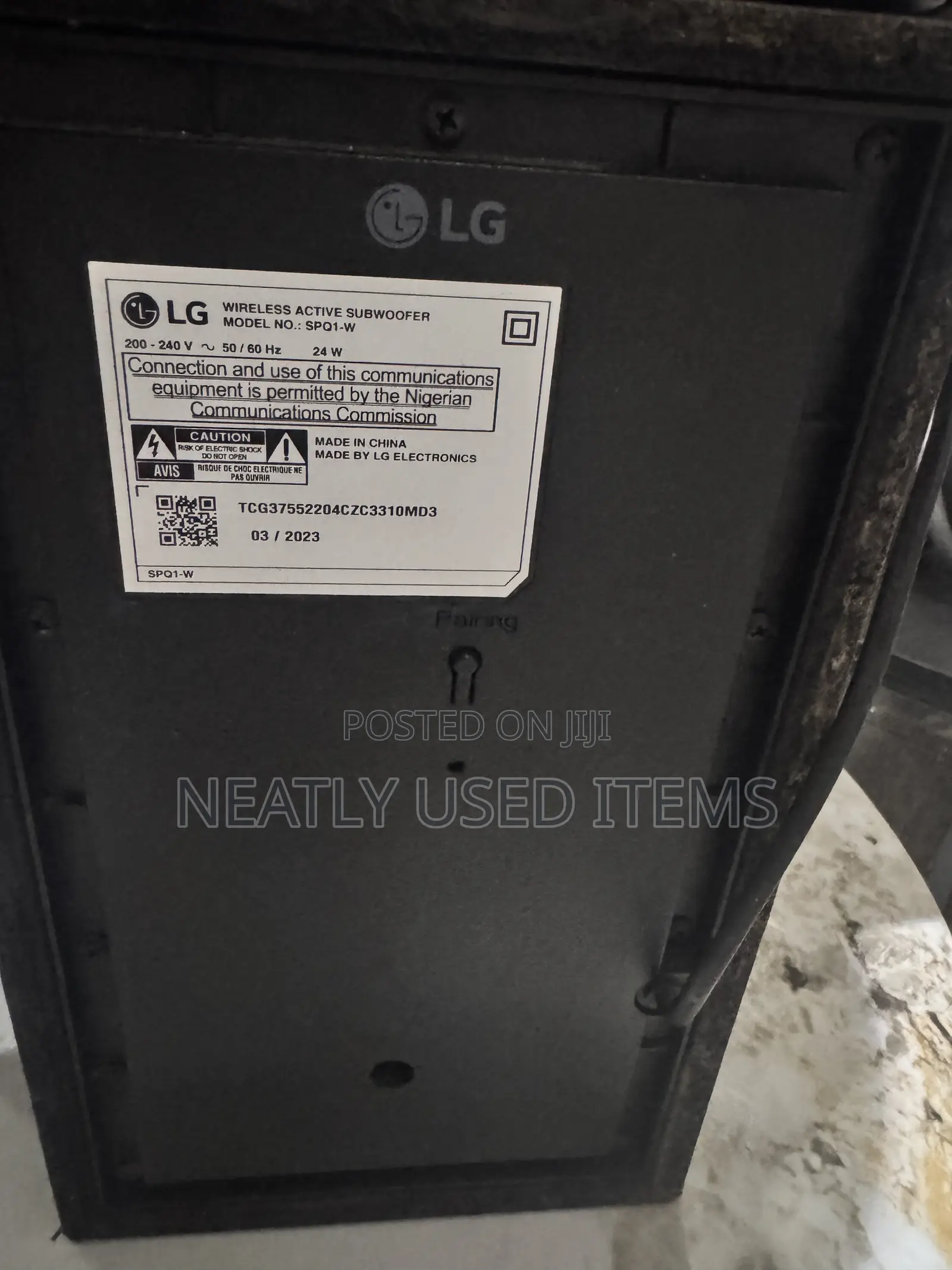 LG Soundbar and Subwoofer
