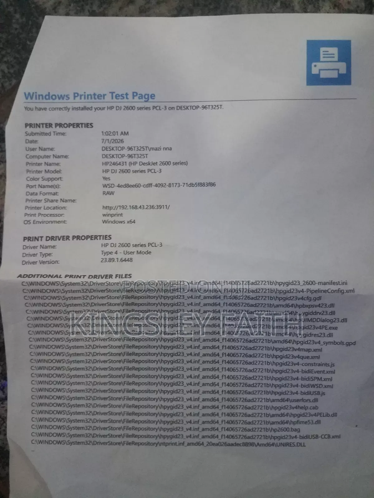 HP Deskjet 2630